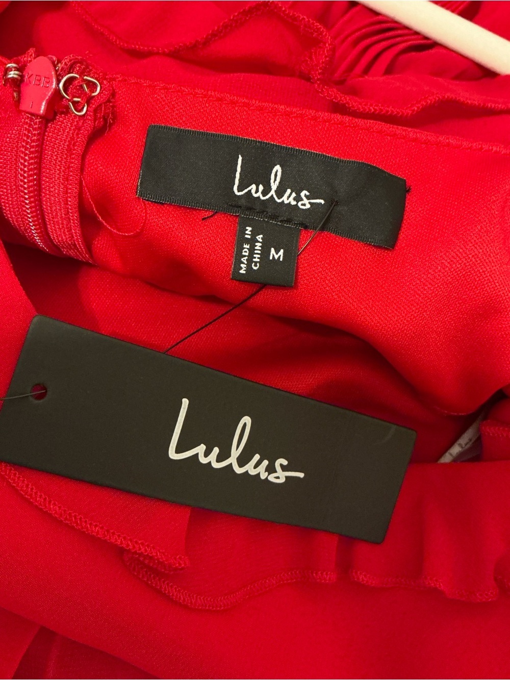 NWT Lulu’s Never a Dull Moment Bright Red Tie-Strap Pleated Midi Dress XS & M - Picture 11 of 11